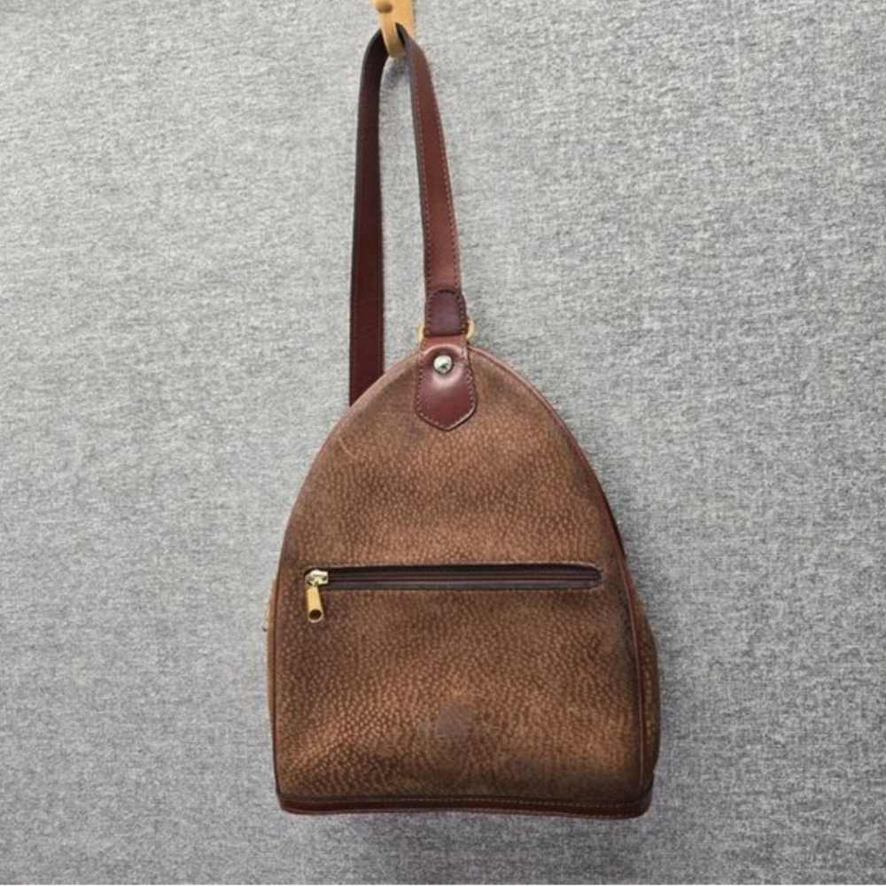 Rossi & Caruso Vintage Argentina Leather Suede Sling Backpack Boho Y2K Crossbody